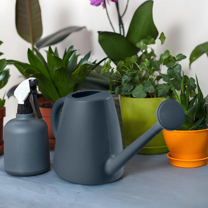 ZXJ Plant Watering Cans for Indoor and Outdoor Home Garden Plants - with Long Spout - Black - 1/2 Gallon