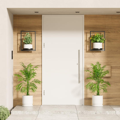 Qiaogreen Hanging Planters for Indoor Plants - Aesthetic Photo Frame Style Wall Plant Holder - Metal Window Plant Shelves, Wall Plant Hanger for Lingving Room Home Gardening Wall Decor (2-Pack)