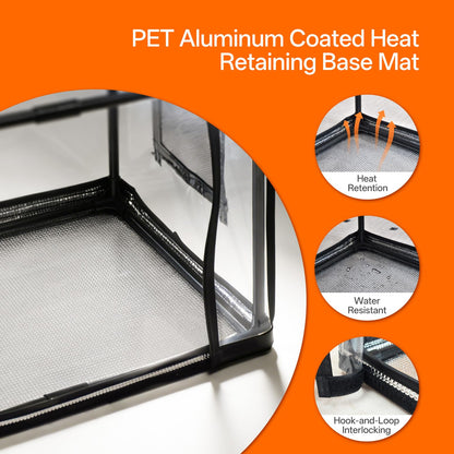 Bstrip Indoor Greenhouse with Grow Light, Mini EVA Tent with PET Base Mat, Ventilation Windows & Zippered Door, 18W Tabletop Greenhouse Light for Seed Starting with Timer, 23.8" x 15.7" x 20.5"