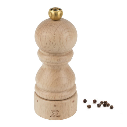 u'Select manual pepper mill in natural wood, 12 cm