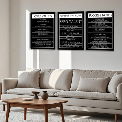 3 Panel Print Canvas Wall Art Motivational Office Wall Decor Painting Inspirational Posters Modern Inspiring Artwork for Home Living Room Bedroom Wall Decor Office Wall Art Ready to Hang - 36"Wx 16"H