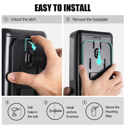 AIKE Wall Mount Liquid Soap Dispenser for Commercial Bathrooms,Offices,Restaurants 40 oz Large Capacity AK1007,Black