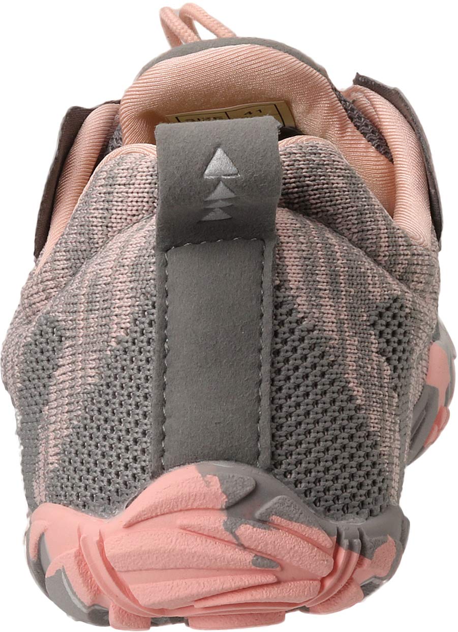 Joomra Women Minimalist Shoes Barefoot Treadmill Walking Athletic Size 10 Gym Lightweight Jogging Hiking Trekking Toes Workout Sneakers Grey Pink 41