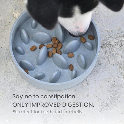 Slow Feeder for Dogs|Dog Bowl Small|400 Ml|Pet Bowl Made with Rice Husk and Bamboo Fibers|Dog Food Bowl|