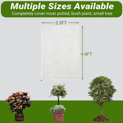 2 Pack Bird Netting for Fruit Trees with Zipper & Drawstring – 3.3x4.6FT Garden Plant Covers, Reusable Protection for Blueberry Bushes, Tomato Plants, Cherry Trees – Blocks Birds, Cicadas & Pests