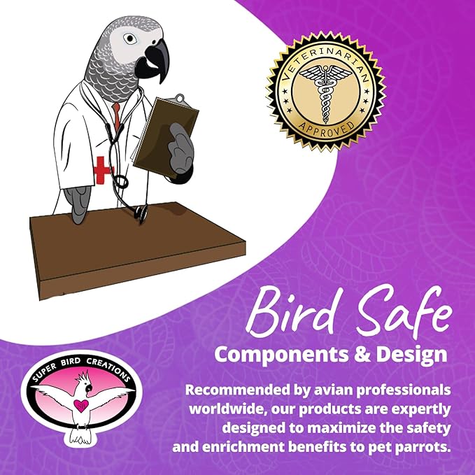 Super Bird Creations SB548 Vine Ring Tweeter Totter Bird Toy, Small Bird Size, 7" x 2.5"