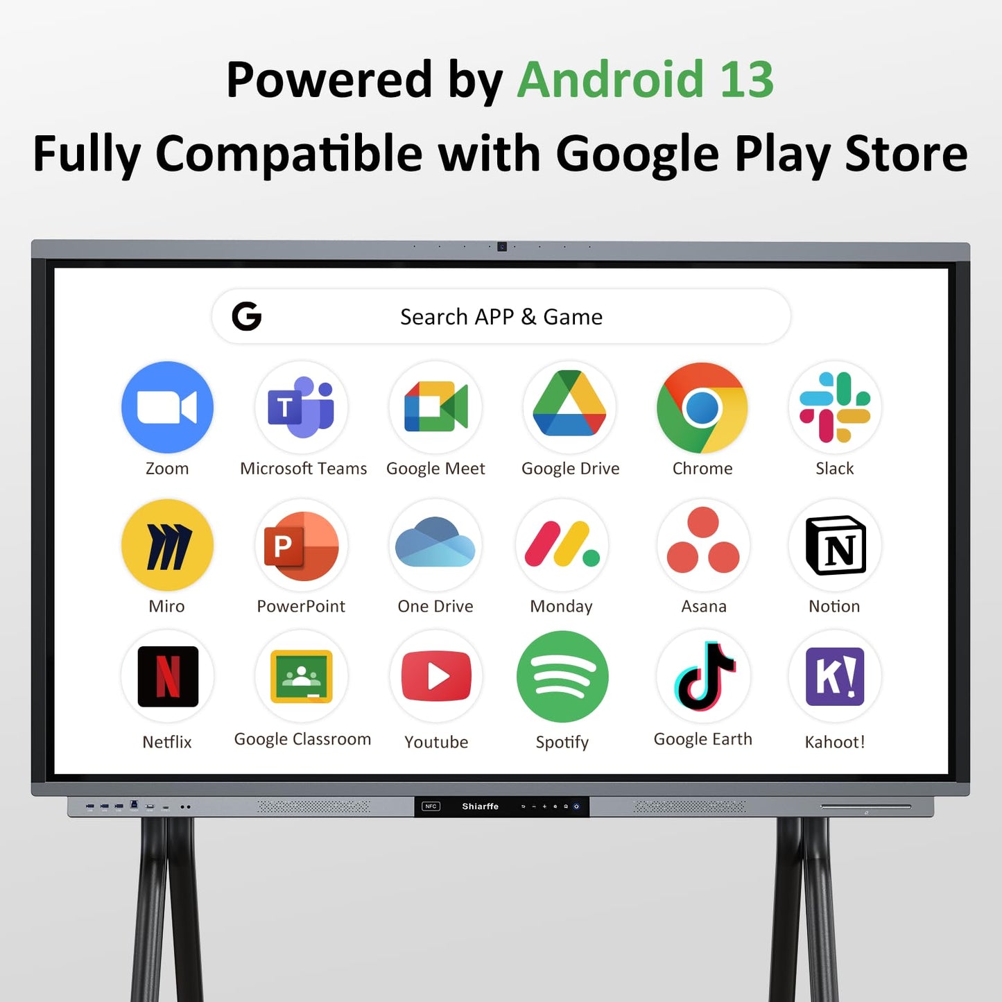 Shiarffe R9 Smart Board 65 Inch Interactive Whiteboard