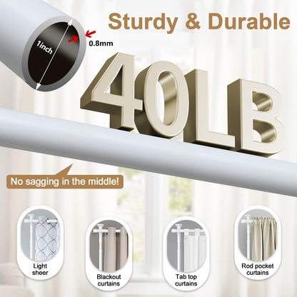 Room Divider Curtain Rod - 4-10ft(H) 28-171inch(W) Adjustable No Drilling Curtain Divider for Room Separation,Heavy Duty Floor to Ceiling Curtain Stand,Wall Divider for Space Separator Partition,White