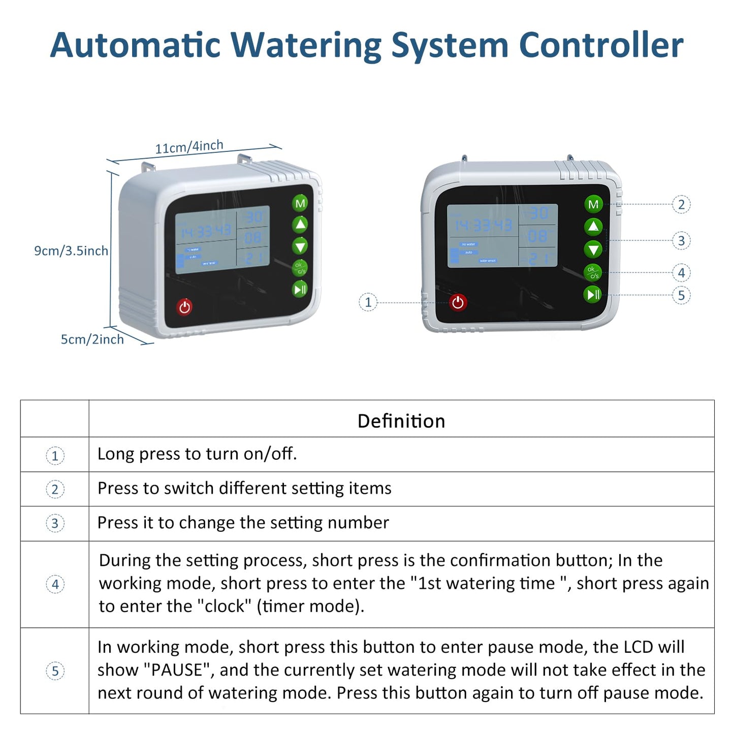 SoulBay Automatic Plant Waterer Indoor, USB Rechargeable Drip Irrigation Kit for up to 15 Potted Plants, Programmable Self Watering System with Digital Timer for Vacation & Houseplant Care