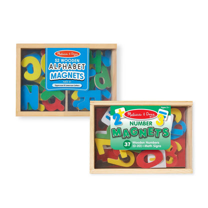 Melissa & Doug Deluxe Magnetic Letters and Numbers Set – 89 Wooden Alphabet Magnets & Numbers, Educational Learning Toys for Preschool Kids Ages 3+