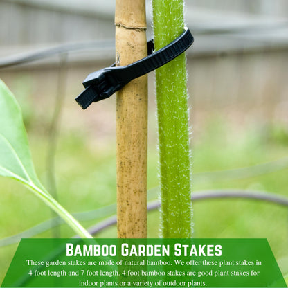 Farm Plastic Supply - Bamboo Garden Stakes - Bambo Sticks, Bamboo Plant Stakes for Outdoor Plants, Plant Support Stakes for Indoor Plants (7 Foot, 20)
