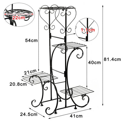ZHOUYANB Plant Stand Tricycle Flower Pot Cart Bicycle Holder Rack For Home Garden Patio Shelves