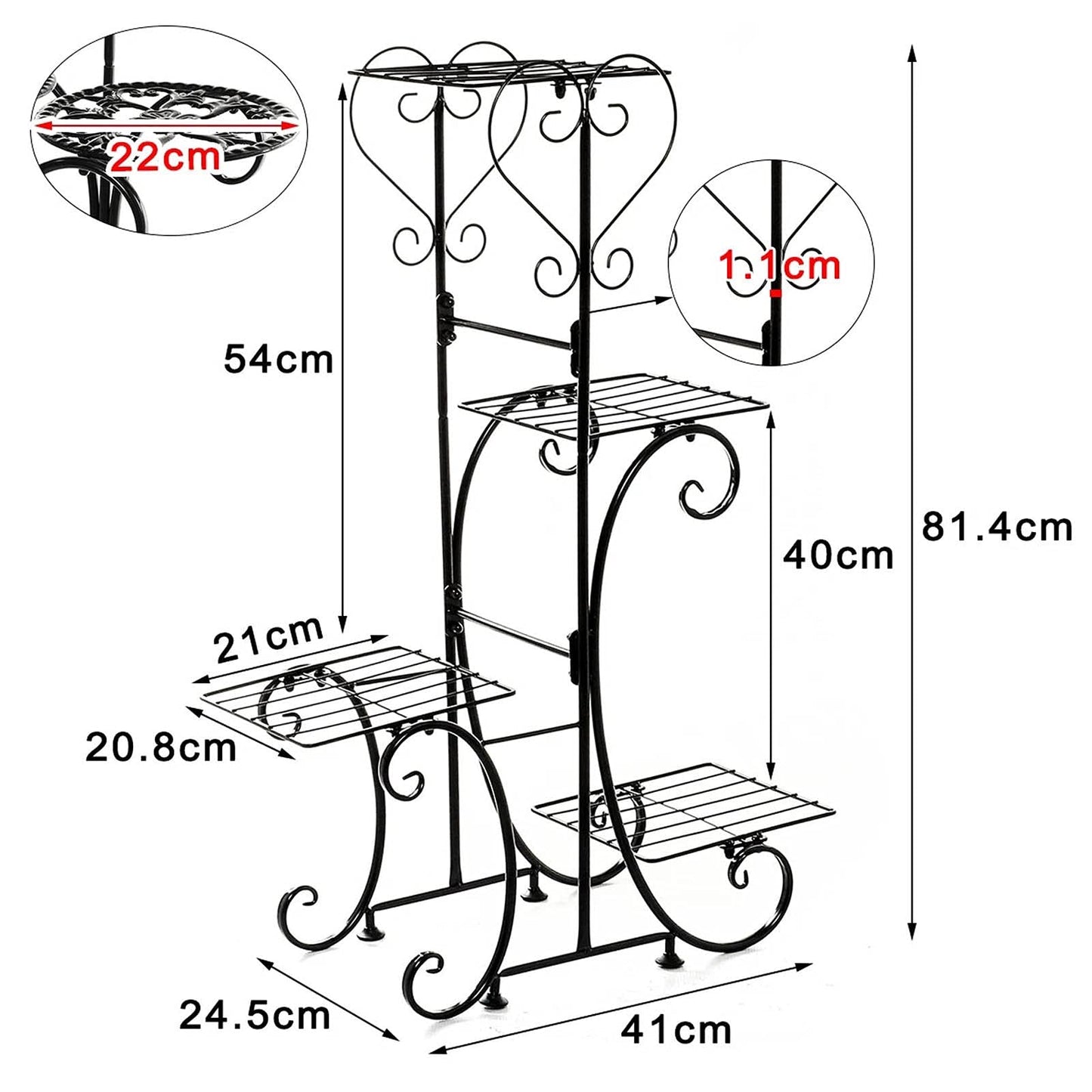 Plant Stand Plant Stand Tricycle Plant Stand Flower Pot Cart Bicycle Holder Rack for Home Garden Patio Flower Stands (Color : Coffee)