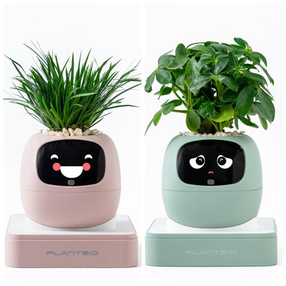 Gen 2 Ivy Intelligent Flower Pot for Home Decoration Plants Companion Neat Desk Setup Gift Smart Pet Planter Robot Guidance on Plant Care with Emojis