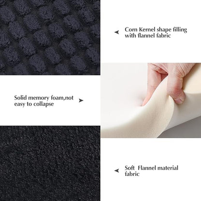 BVAGSS Reversible Dog Crate Pad, Memory Foam Pet Bed Mat, Soft Warm Machine Washable Sleeping Kennel Mattress for Small Medium Large Dogs XH079 (42''x28''x1.6'',Dark Grey)
