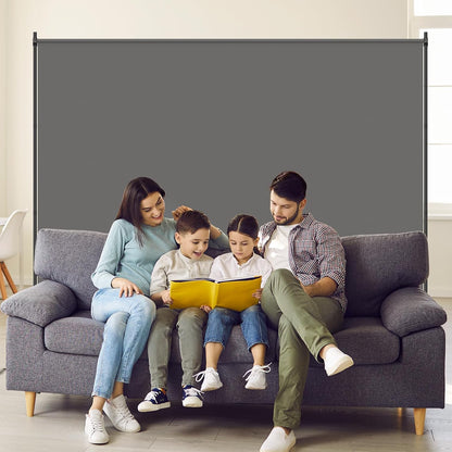 Room Divider, 72x72Inch Large Single Panel Privacy Screen,Thickened Fabric,Free Standing Partition Wall for Room Separation,Portable for Office,Bedroom,Patio,Gray