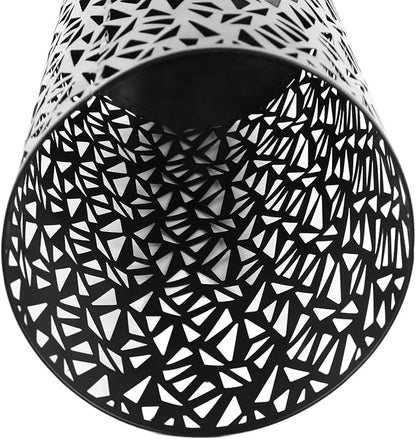 Metal Round Umbrella Stand Rack,Umbrella Holder Organizer Bin Hollowed Freestanding Canes Walking Sticks Holder for Entryway Home Hotel Office Decor (L)