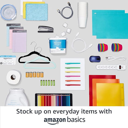 Amazon Basics 5-Shelf Adjustable Heavy Duty Steel Wire Rack, Space Saving Storage Shelving Organizer for Kitchen, Garage, No-Tool Assembly, 350 lbs Weight Capacity, 36" x 14" x 72", Chrome