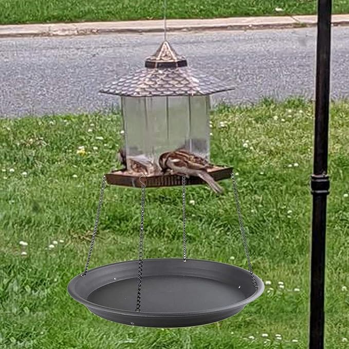 Pmsanzay Bird Seed Catcher Tray Platform Feeder Hanging Tray Outdoors Backyard Garden for Bird Feeders, Great for Attracting Birds Outdoors, Backyard, Garden. Help Reduce Seed Waste