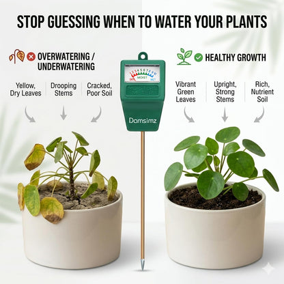 Damsimz 2 Packs Soil Moisture Meter for House Plants, Plant Water Meter, Plant Moisture Meter Soil Tester, Hydrometer for Plants Care, Gardening, Indoor and Outdoor Plants, No Battery Needed