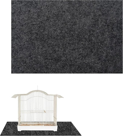 Bird Cage Floor Mat, 30x36 Inch Waterproof Under Pet Cage Liner Mat for Kennel Training, Reptile Aquariums, Non-Slip Felt Mat to Protect Floors