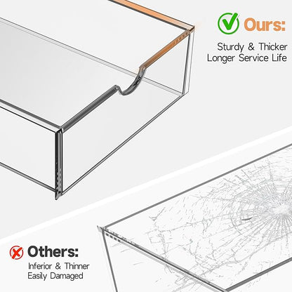 Makeup Drawer Storage Organizer with 13 Drawers, 3 Set Acrylic Office Desk Organization and Storage, Dustproof Drawer Organizer for Makeup, Office, Countertop, Jewelry, Pen, Desktop, Bathroom, Bedroom