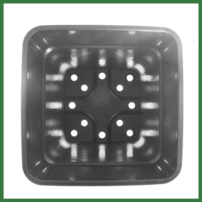 raseparter 10 Pack 1.4 Gallon Plastic Planter Nursery Seedling Pots Square with Holes Garden Flower Seedling Pot Container for Seedling Cuttings Transplanting