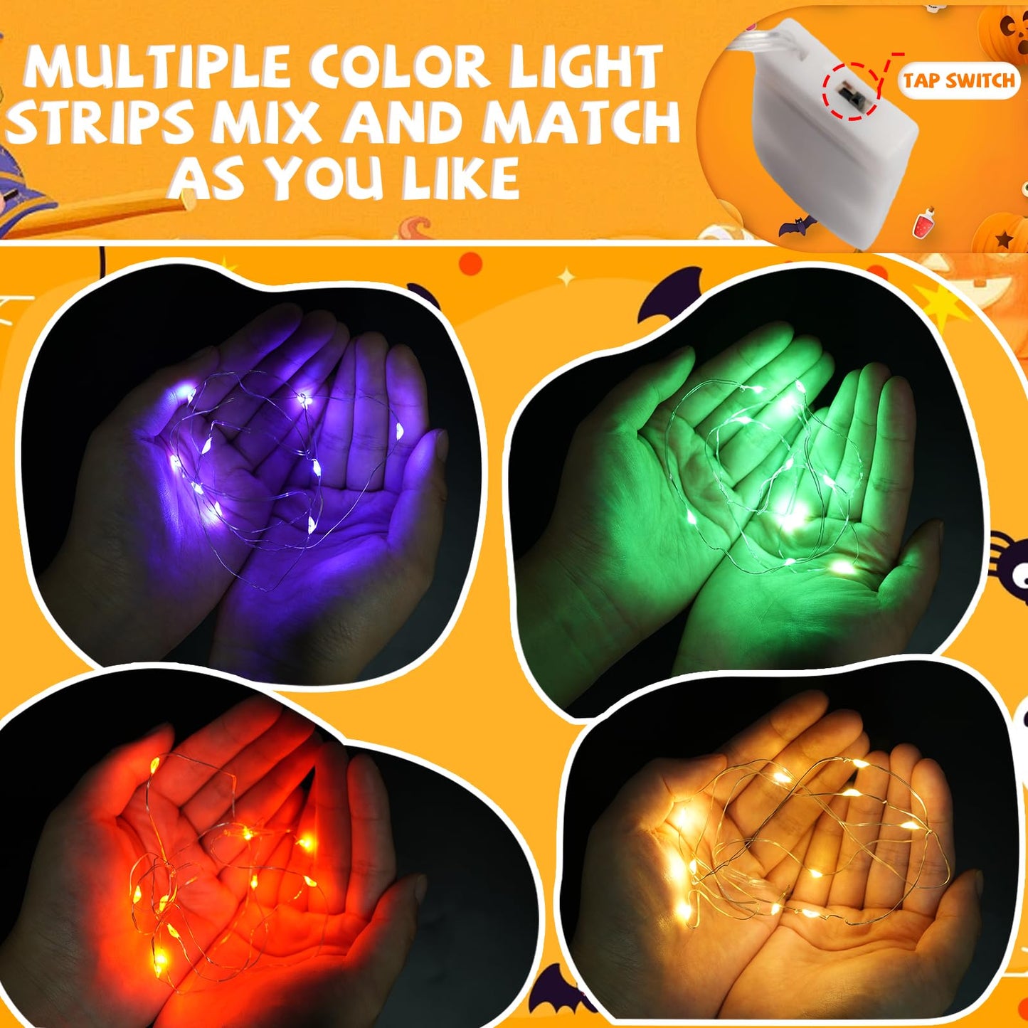 OuMuaMua 6 Pcs Halloween Table Decorations Indoor Halloween Table Centerpieces Boxes, Light up Paper Pumpkin Lanterns with Witch Spider Ghost Patterns for Spooky Party Supplies Home Decor