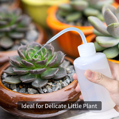 Goowin Watering Can Indoor Plants, 47 oz Long Spout House Plant Flower Watering Can, Creative Wide Opening Plastic Watering Can with 16 oz Spray Bottle & 8.5 oz Squeeze Bottle, Green