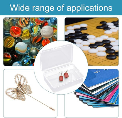 IOKUKI 8 Pcs Blank Playing Card Case, Clear Plastic Playing Game Card Storage Box Holder for Bank/Business/Game/PTCG Cards Not for Uno