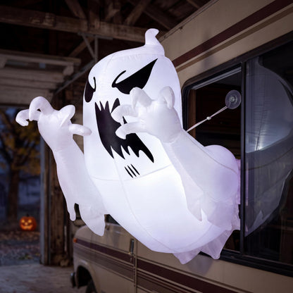 Joiedomi 4.5 FT Halloween Inflatable Scary Flying Ghost Broke Out from Window Inflatable with Build-in LED Blow Up Ghost for Halloween Party Indoor, Outdoor, Yard, Garden, Lawn Decoration