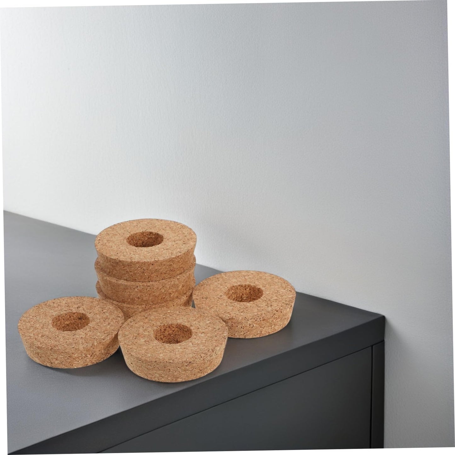KESYOO 6pcs Cork Lids with Center Hole for Hydroponic Glass Ventilated Stopper for Terrarium and Vase Use Decorative and Functional Plant Accessory