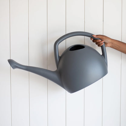 Bloem Rhino Watering Can: 2 Gallon Capacity - Charcoal - 100% Recycled Plastic Can, Easy Water Spout, One Piece Construction, for Indoor and Outdoor Use, Gardening