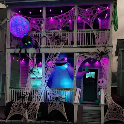 VICAMB 470sqft Giant Spider Web Halloween Decorations Outdoor Cut Your Own Spider Web Netting Beef Netting for Haunted House,Halloween Party Decoration