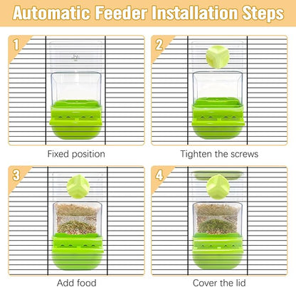 BNOSDM No Mess Bird Cage Feeders Automatic Bird Feeder Parrot Cage Accessories Transparent Seed Food Container with Perch for Finches, Parakeets, Budgies, Lovebirds, Cockatoos, Canaries (Blue)