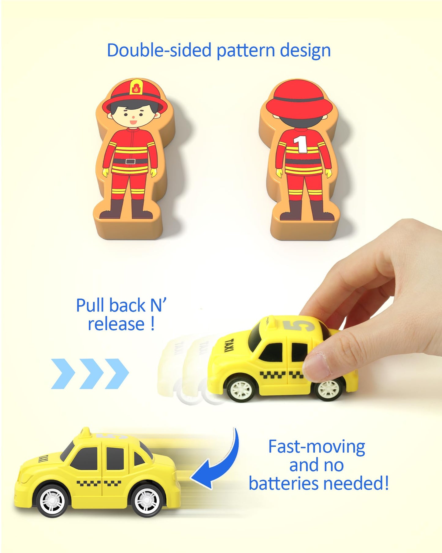 Coogam Montessori Sorting & Stacking Blocks with Nesting Garages Cars, Stackable Number Boxes for Toddlers Learning Community Helpers, Preschool Educational Toy Gift for 2 3 4 Year Old Baby