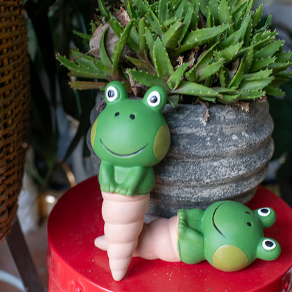 HORTICAN Frog Shaped Self-Watering Spikes - Effortless Plant Care for Your Garden, Cute and Playful Design for Indoor and Outdoor Plants, Vacation-Proof Plant Watering Solution