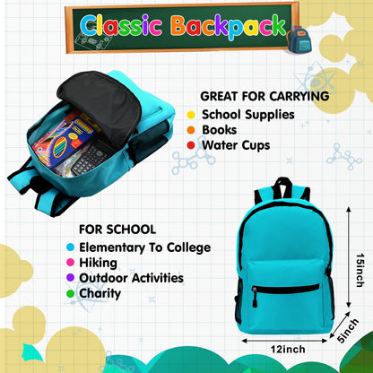 Gilprop 81 Pcs School Supply Kit with Backpack Back to School Supplies Bundle Bulk School Essentials for Elementary Middle High School Students Includes Folders Notebooks Pencils and More(Light Blue)