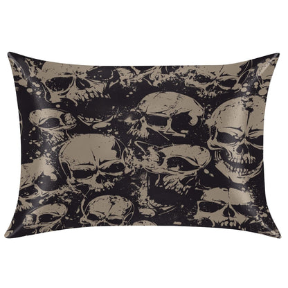 Skull Satin Silk Pillowcase for Hair and Skin Pillow Cases Standard Size