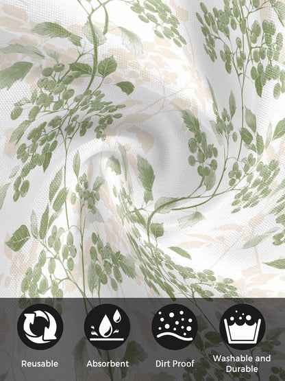 Sage Green Leaves Cloth Napkins Set of 6 - Washable Dinner Napkins Reusable Table Napkins for Home Party Weeding Dining Table Setting Decoration,Oversized 20"x20" Wildflower Herbs Floral Spring Summer