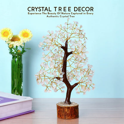 Clear Quartz Tree - Feng Shui Crystals and Stones - Gemstone Bonsai Tree - Good Luck Gems - Crystal Tree of Life - Spiritual Room Decor - Meditation Gifts - Spiritual Things