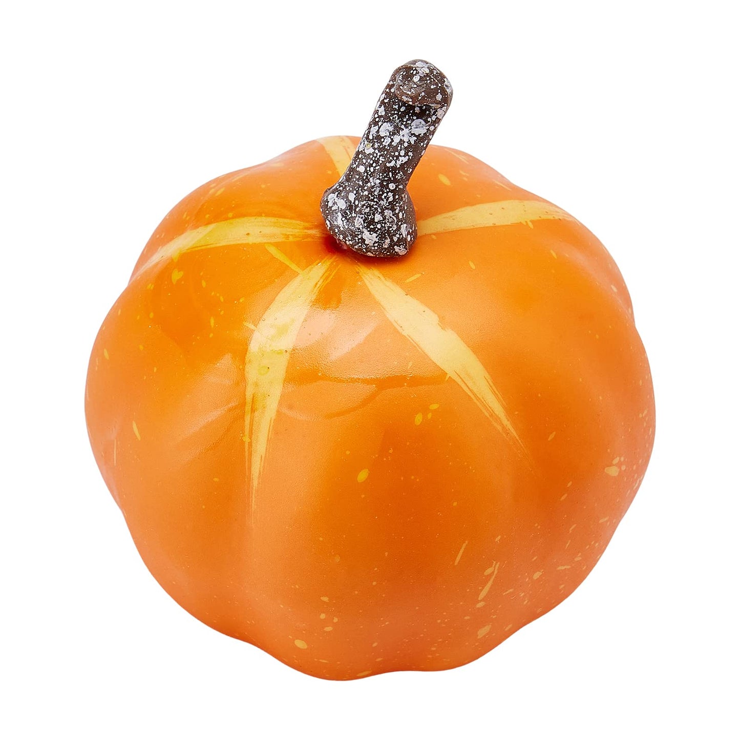 Autumn Pumpkin Decoration 7PCS Artificial Pumpkin Country Style foam Pumpkin Light Luxury Ornaments Fireplace Table Decoration Applicable to Halloween Harvest Day Thanksgiving Day (Orange)
