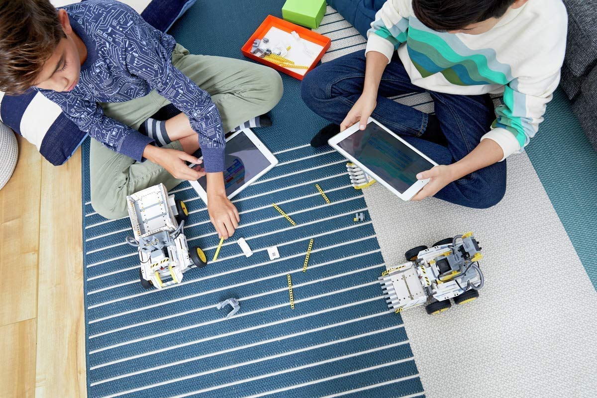 UBTECH JRA0203 JIMU Robot BuilderBots Series: Overdrive Kit/App-Enabled Building and Coding STEM Learning Kit (410 Parts and Connectors), Yellow