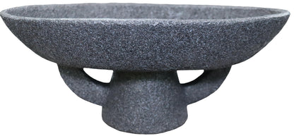 Boho Modern Decorative Bowl decor - Multi functional modern home Pedestal decoration bowl,Handicraft Bowls,Stylish Key Bowl for Entry Table,Fruit Bowls for Kitchen Counter,Artificial Stone Black