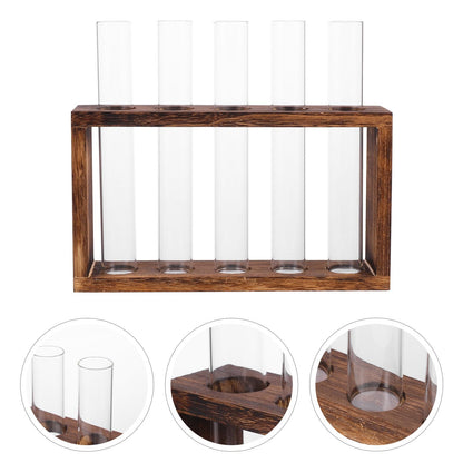 MUCKLILY Glass Test Tube Vase Hydroponic Planter Large Plant Terrarium Container for Home Décor and Water Planting