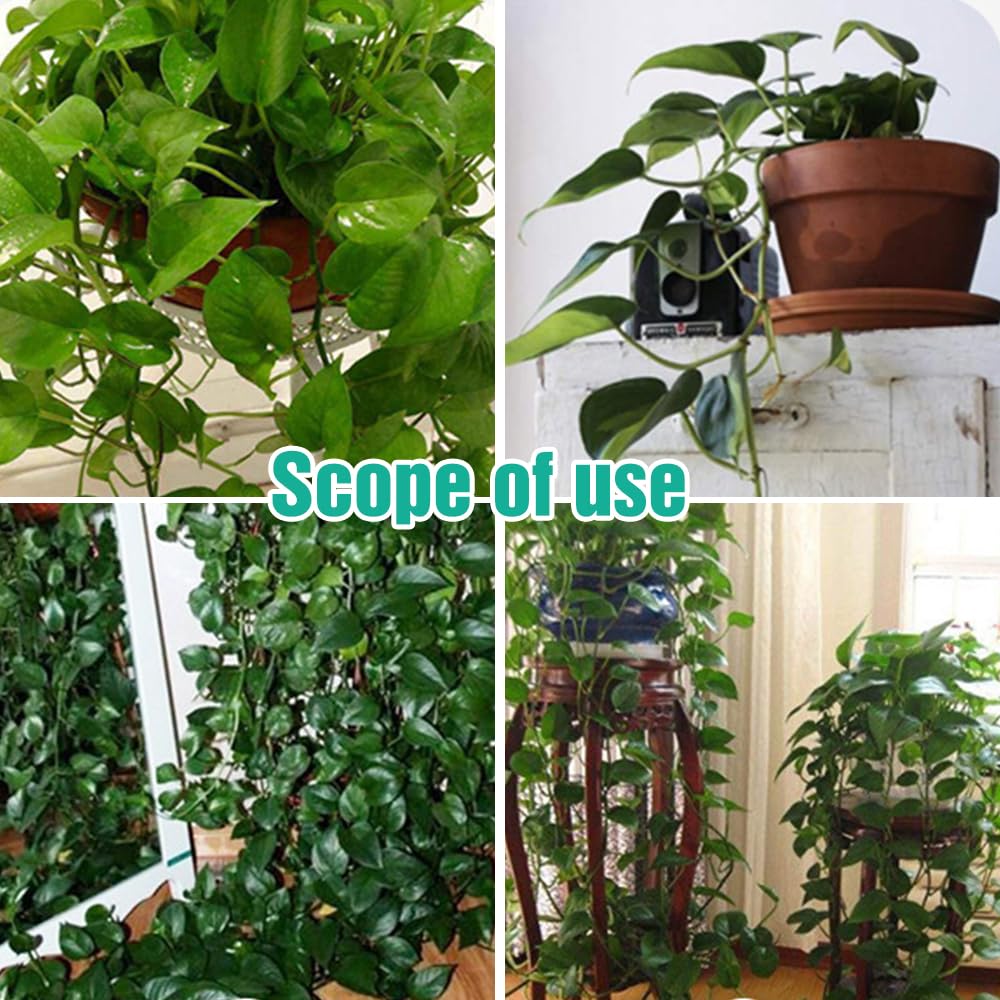 Hulezt Plant Climbing Wall Fixture Clips, 2026 New Plant Clips for Climbing Plants, Green Leaf Shaped Self-Adhesive Plant Wall Clips for Vine Support Traction and Cable Organization (60, Green)