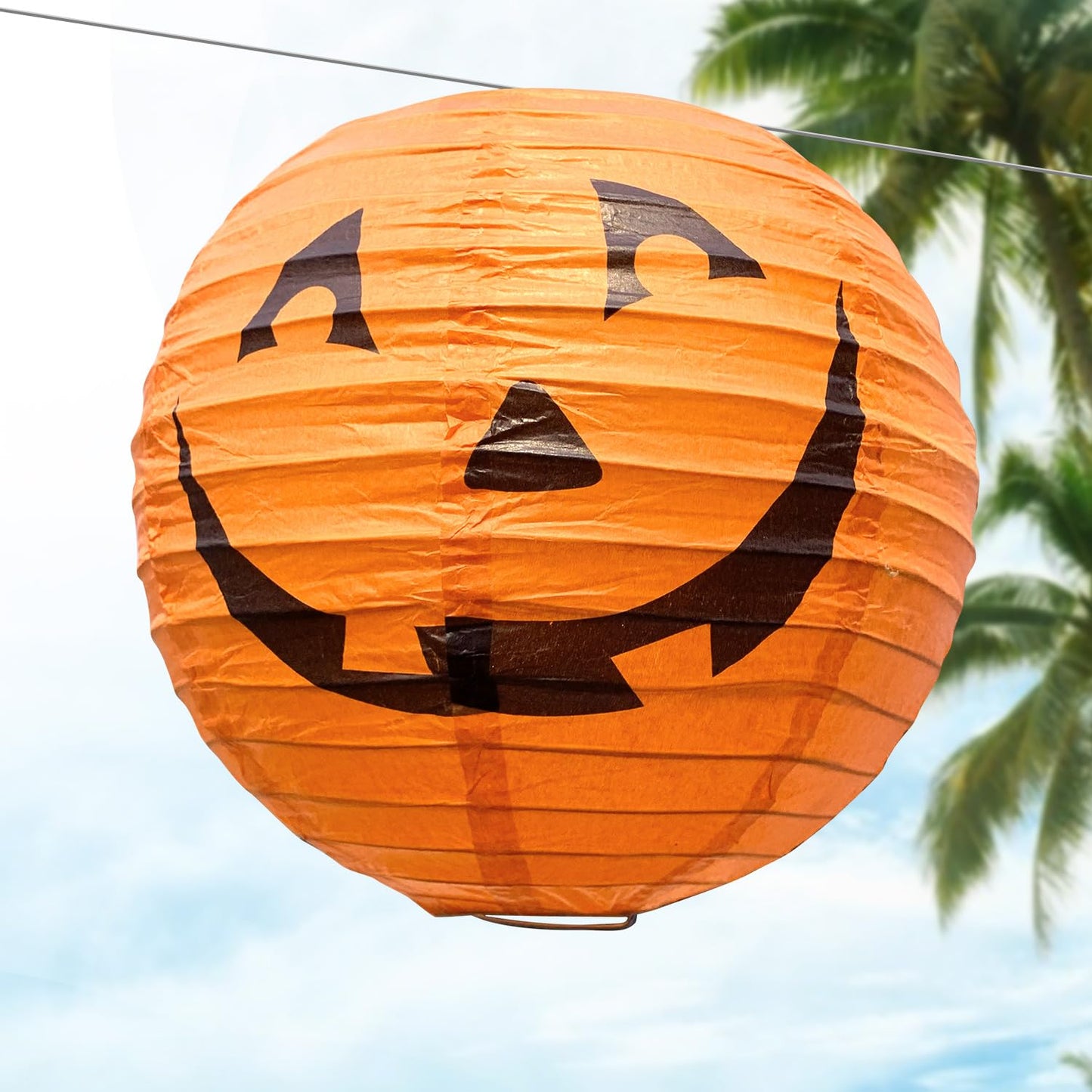 PheiLa Halloween Pumpkin Paper Lanterns Set for Halloween Party Garden Decoration, Multi-Sized, Pack of 12