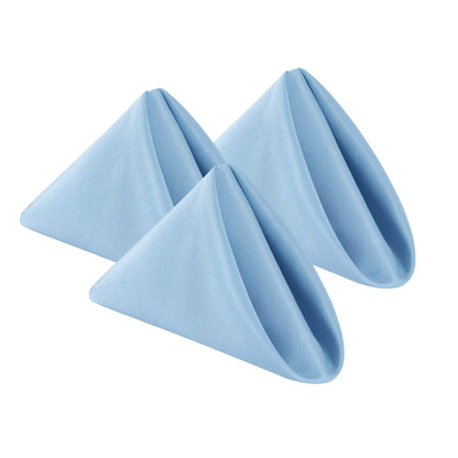 Cloth Napkins 20x20 inch Washable Polyester Dinner Napkins Soft Table Napkins for Wedding Party Dining Banquet(Blue Mist,25PCS)