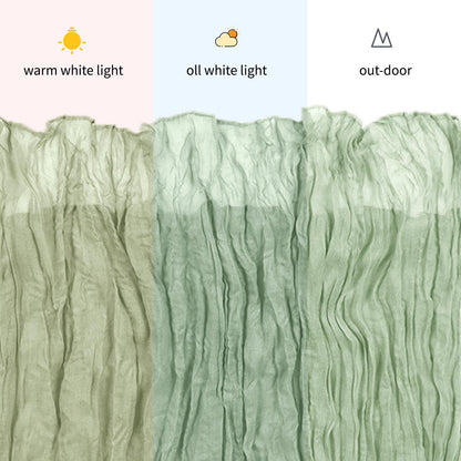 ACSUIT 3 Pack Sage Green Cheesecloth Table Runner, 17 x 108 inch, Semi Sheer Boho Cheese Cloth Fabric Table Runner Bulk for Wedding, Birthday, Party, Holiday, Home Decor (Sage Green)