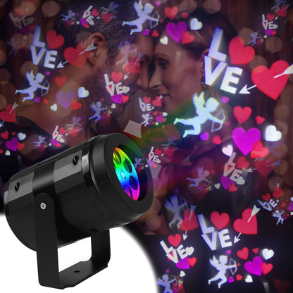 RECUTMS Butterfly Projector Lights,Cupid Love Red Heart LED Projection Lamp for Christmas Valentine's Day Butterfly Anniversary Birthday Party Decorations,Propose,Wedding,Children's Night Light